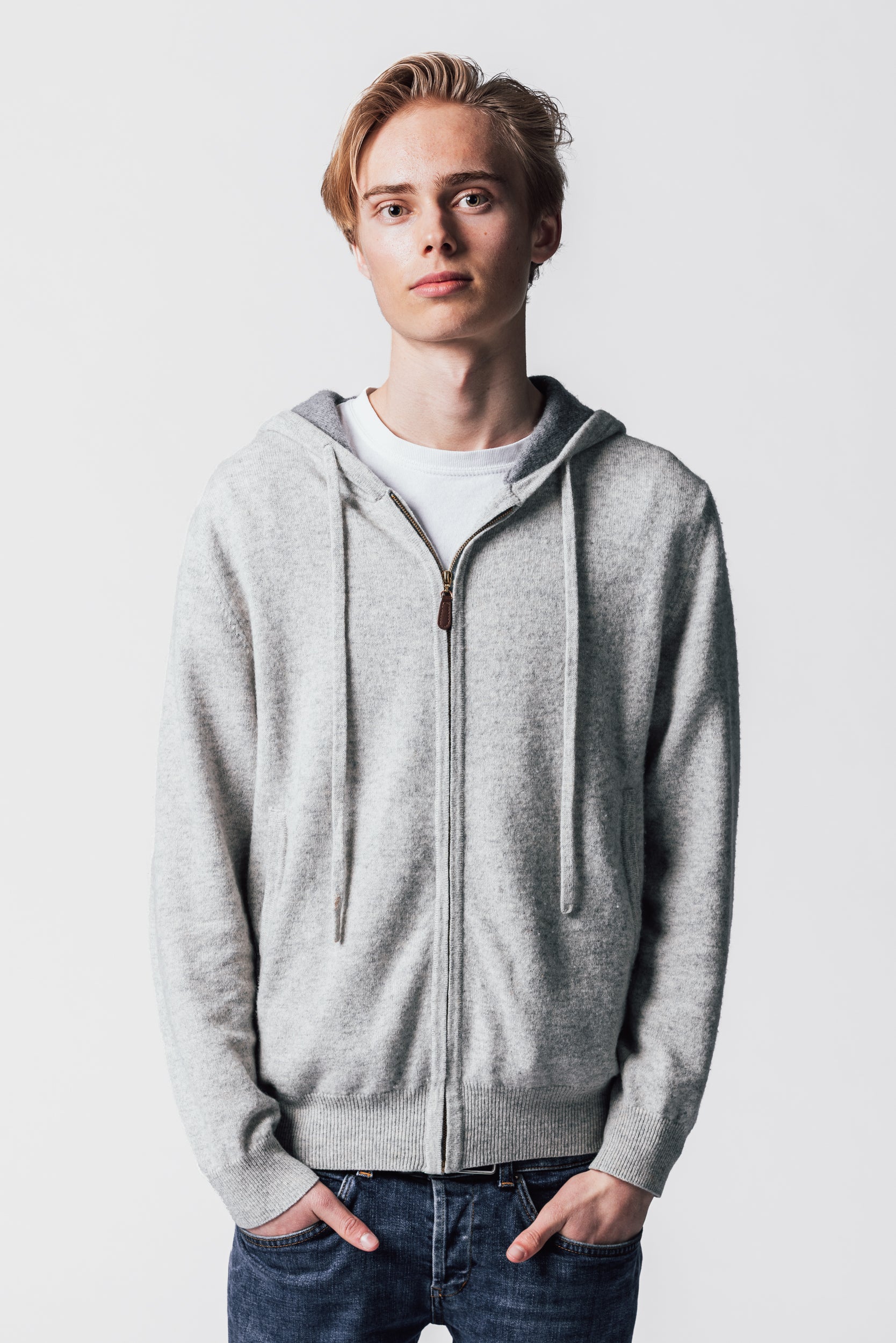 Light ファッション GuruGuru Zip Hoodie (Light Gray) L