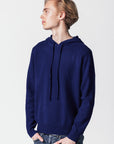 Dark blue cashmere hoodie