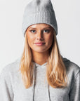 Light grey cashmere beanie