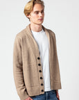 BEIGE CASHMERE CARDIGAN