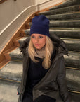 Dark blue cashmere beanie