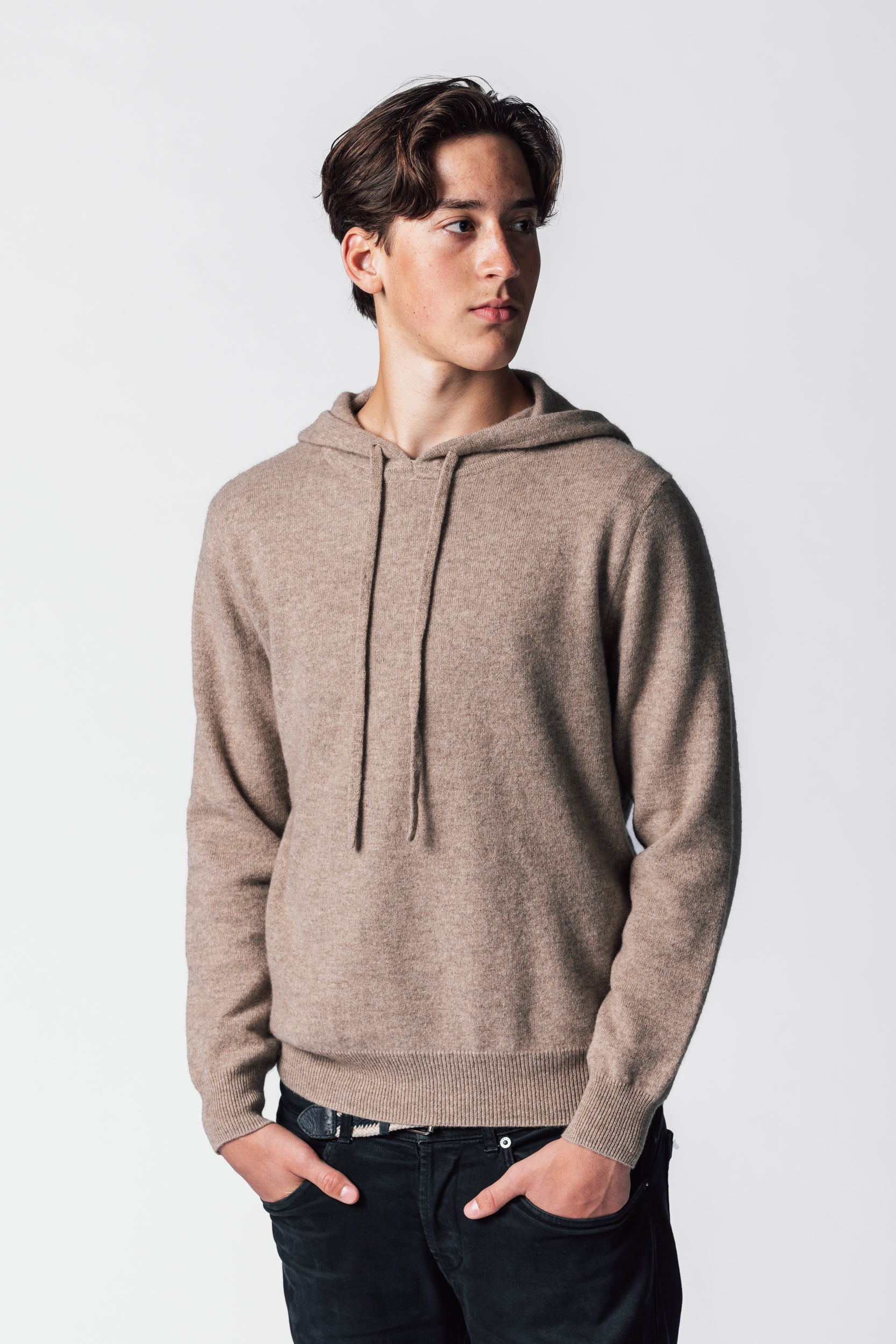 CASHMERE HOODIE BEIGE