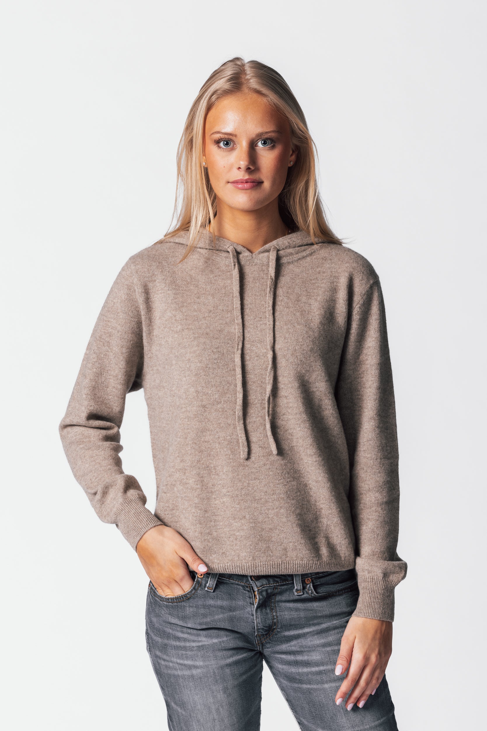 CASHMERE HOODIE BEIGE
