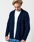 NAVY BLUE CASHMERE CARDIGAN