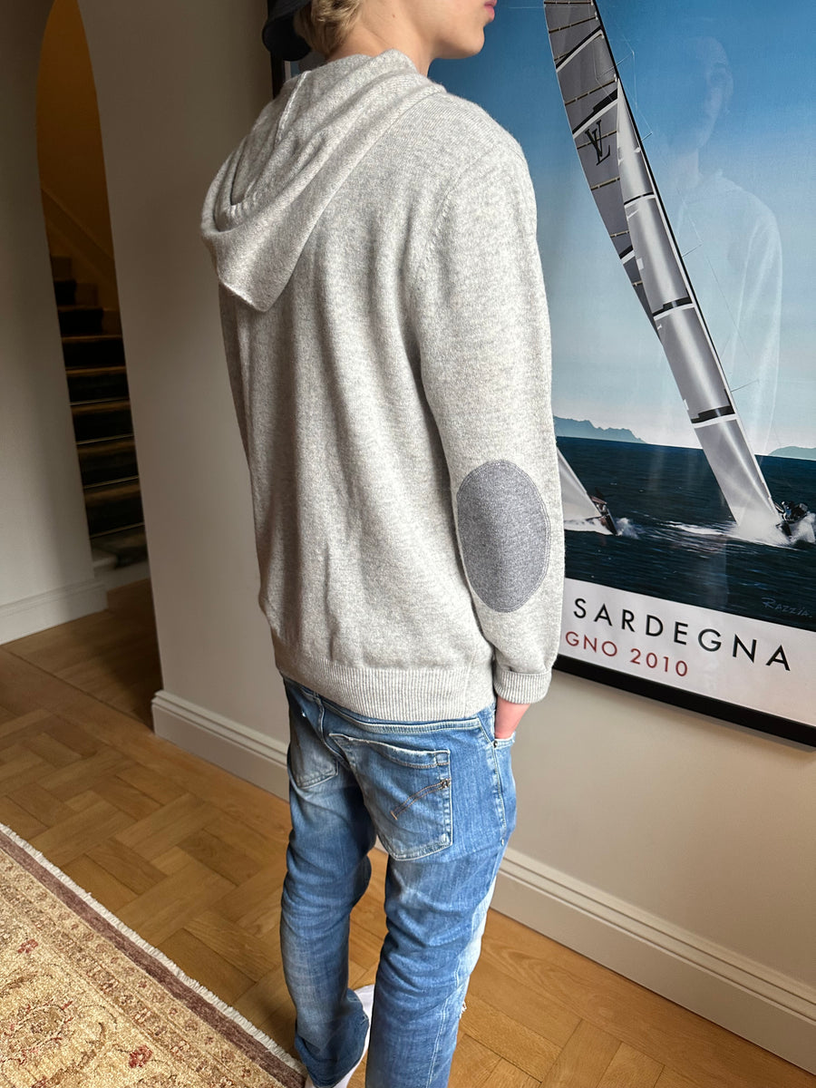 CASHMERE HOODIE LIGHT GREY