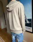 CASHMERE ZIP HOODIE BEIGE